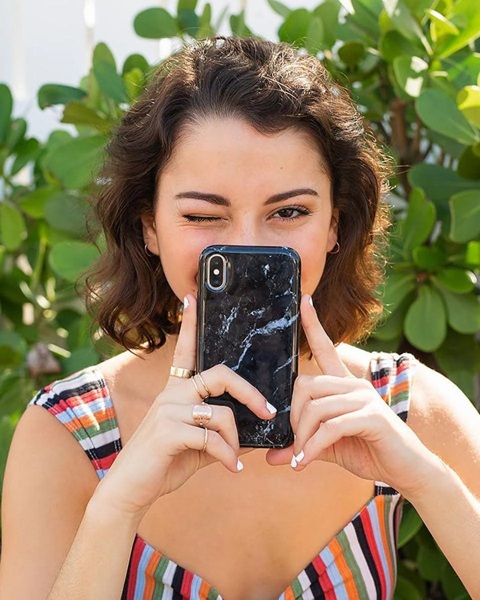 Black Pearl | Classic Black Marble Samsung Case - Image 4