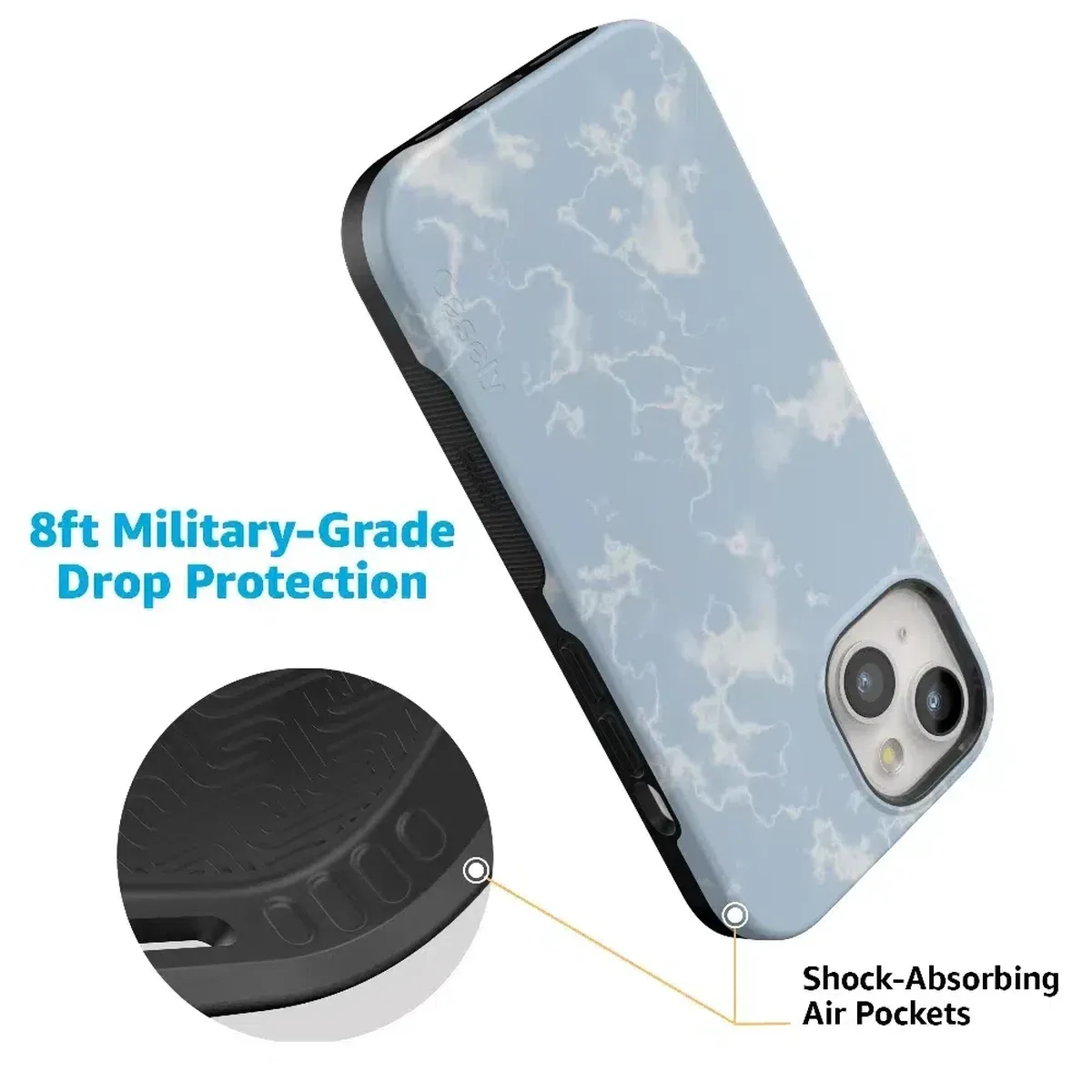 Light Blue Skies | Marble Clouds Case - Image 73