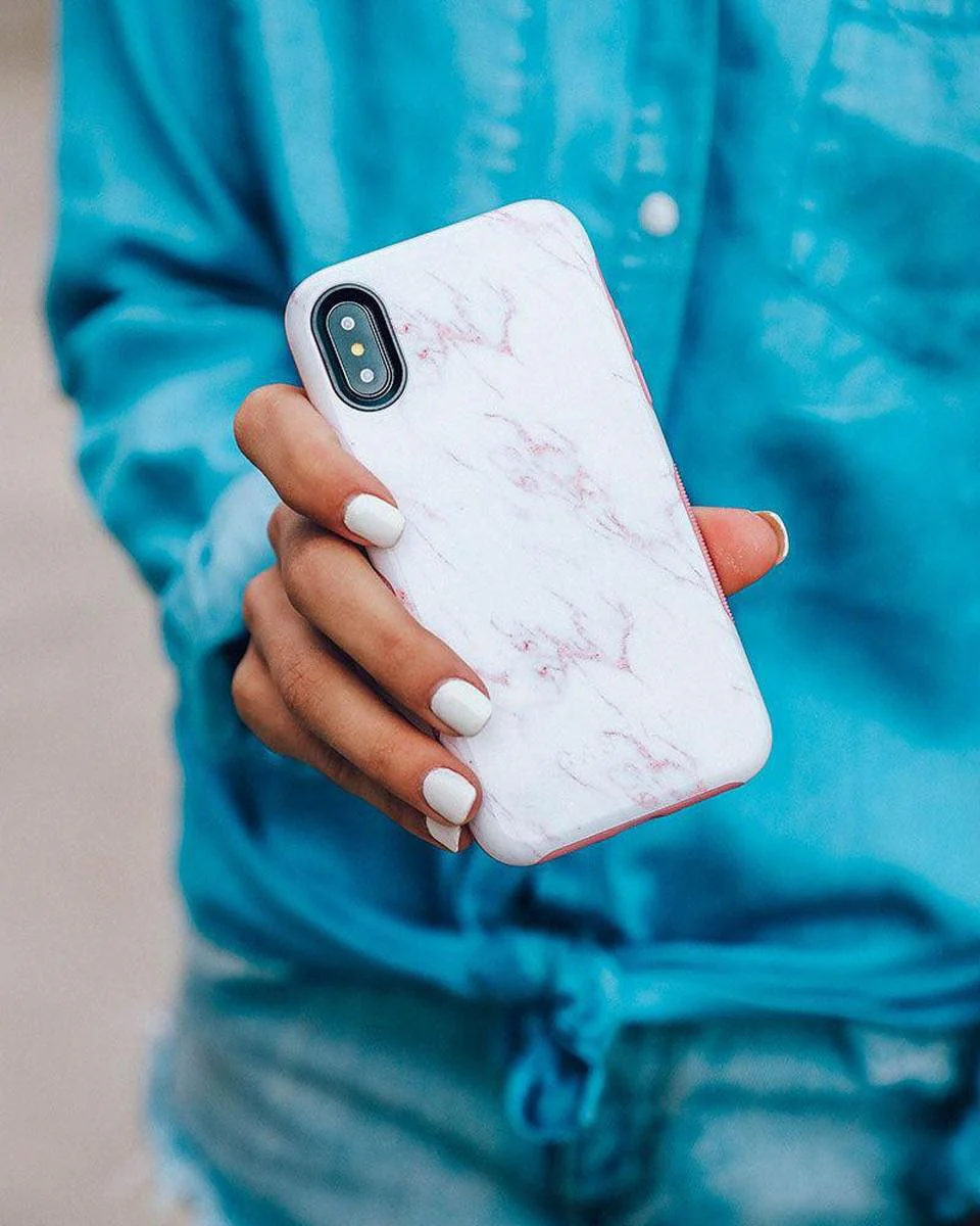 Subtle Blush | White and Pink Marble Case - Image 53