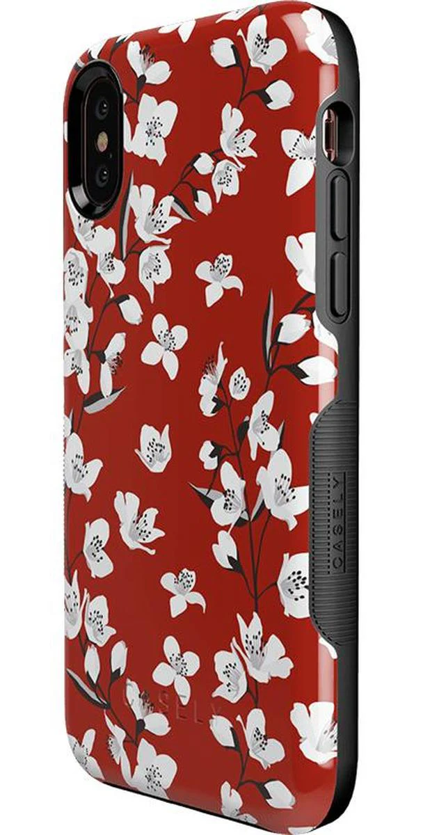 Floral Forest | Red Cherry Blossom Floral Case - Image 47