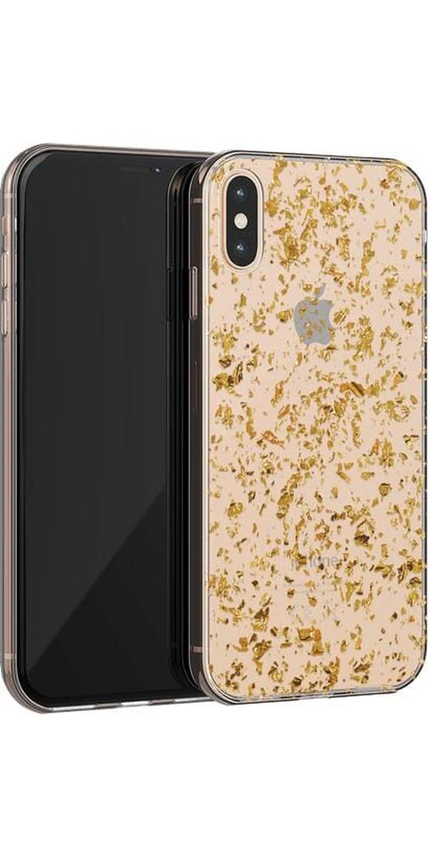 Morning Sparkle | Rose and Gold Flaked Clear Case - Image 14