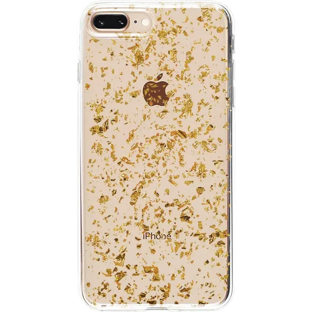 Morning Sparkle | Rose and Gold Flaked Clear Case - Image 18
