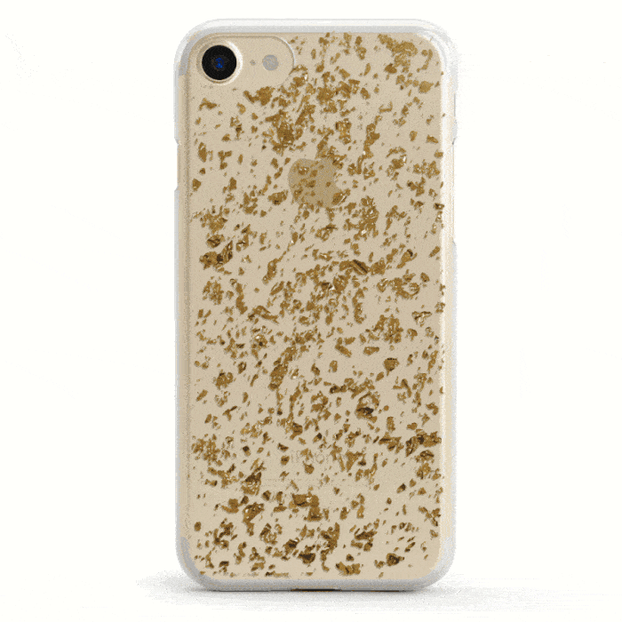 Morning Sparkle | Rose and Gold Flaked Clear Case - Image 24