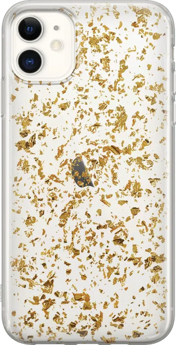 Morning Sparkle | Rose and Gold Flaked Clear Case - Image 9