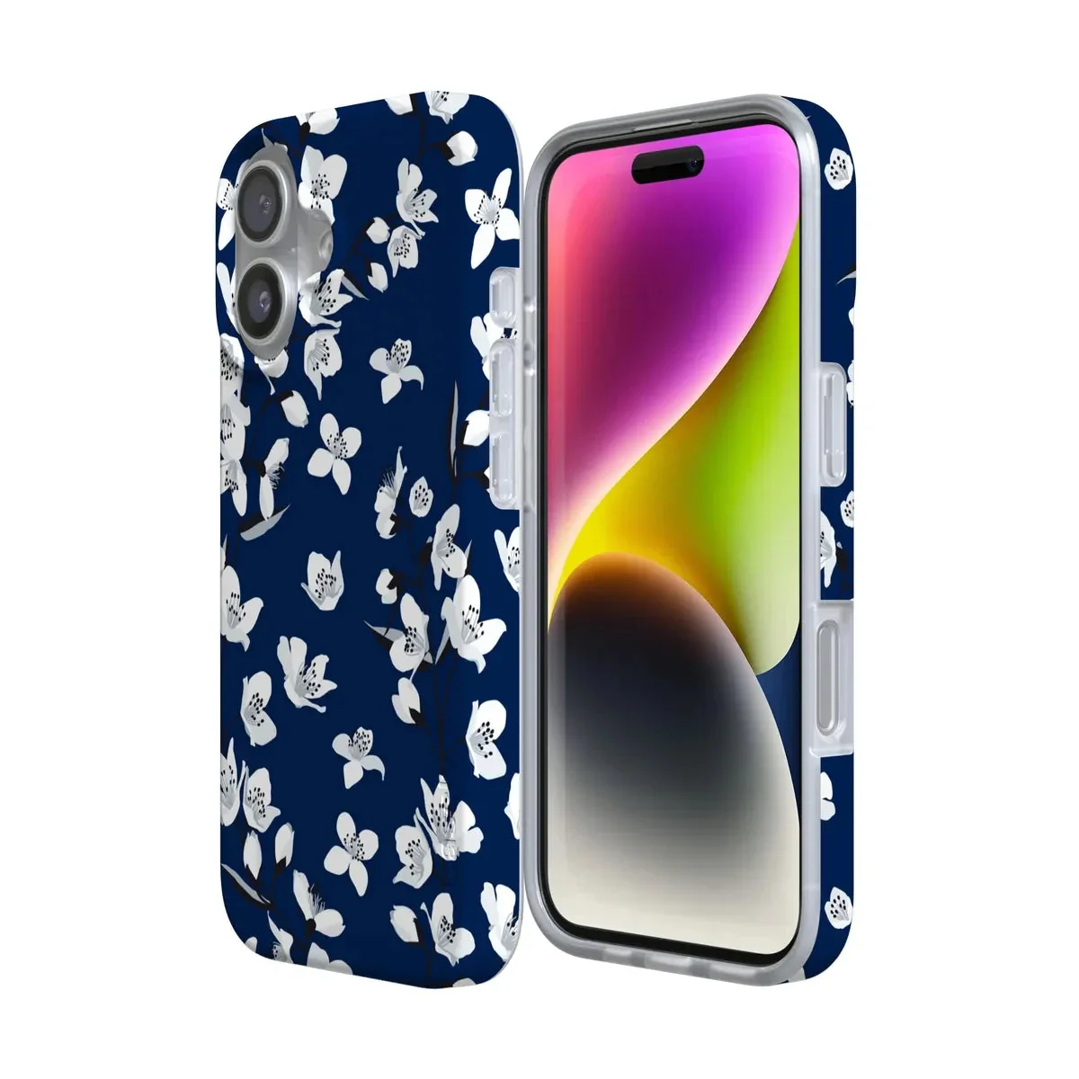 Floral Forest | Navy Cherry Blossom Floral Case - Image 126