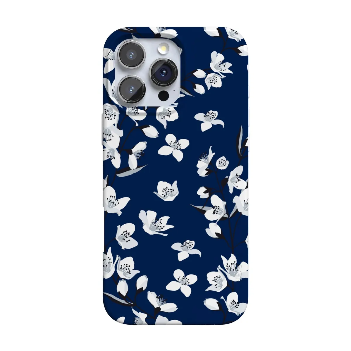 Floral Forest | Navy Cherry Blossom Floral Case - Image 127