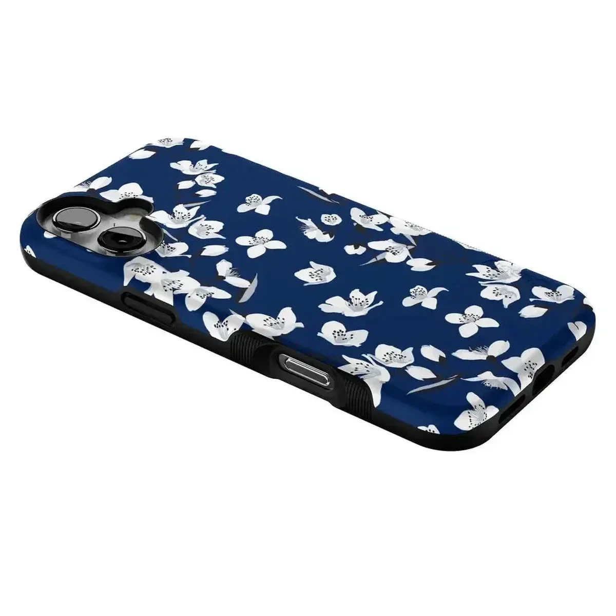 Floral Forest | Navy Cherry Blossom Floral Case - Image 77