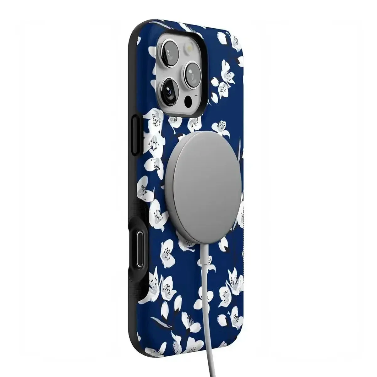 Floral Forest | Navy Cherry Blossom Floral Case - Image 81