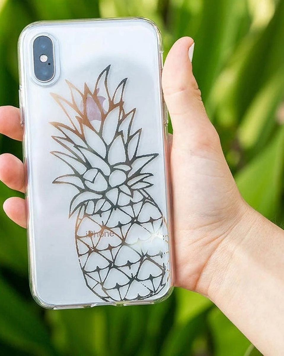 You're a Fine-Apple | Gold Pineapple Clear Case - Image 20
