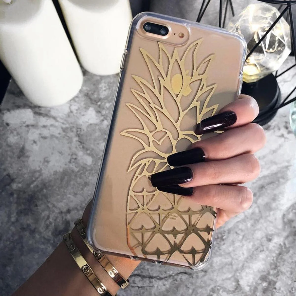 You're a Fine-Apple | Gold Pineapple Clear Case - Image 21