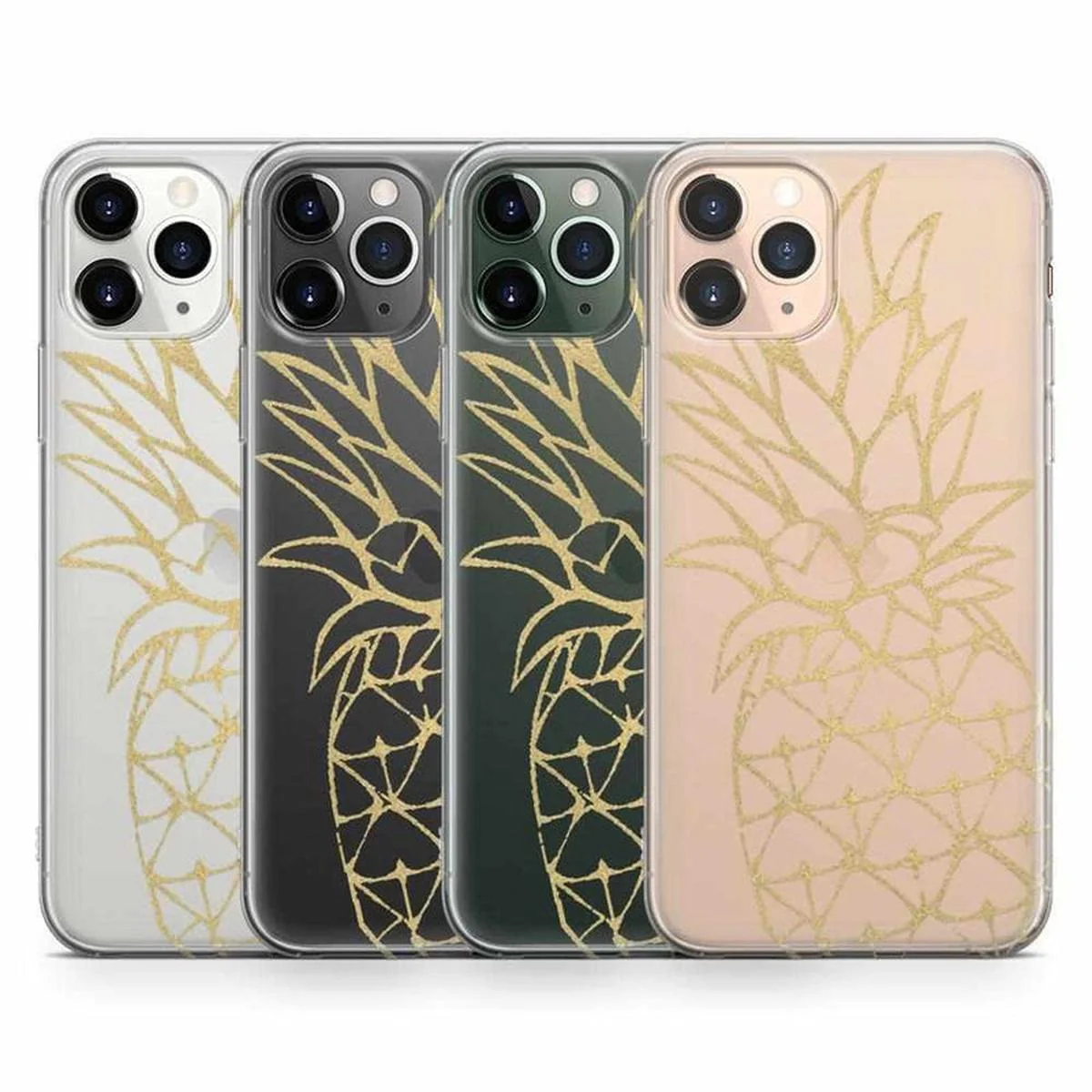 You're a Fine-Apple | Gold Pineapple Clear Case - Image 25