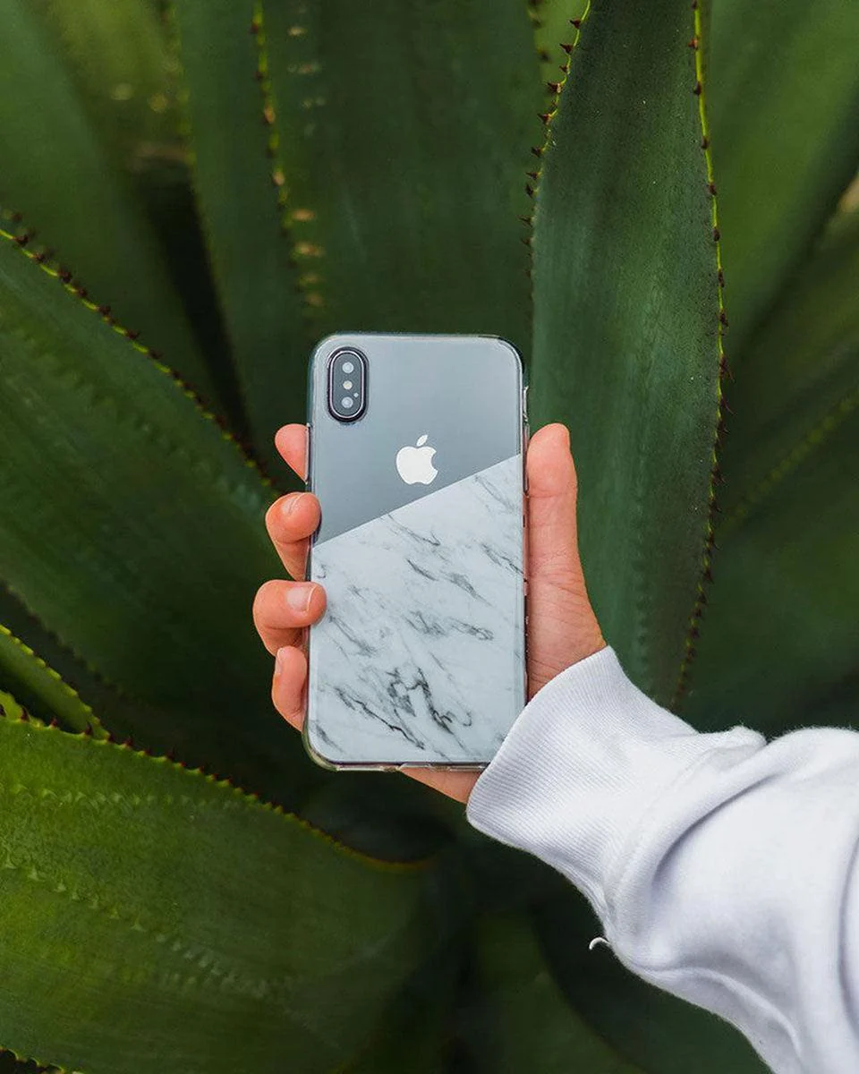 Let's Split | Half White Clear Marble Case - Image 20