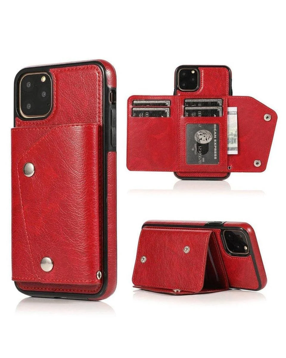 Red Vegan Leather | Wallet Case - Image 20