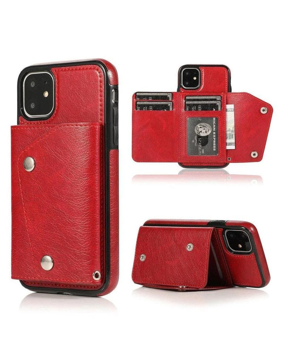 Red Vegan Leather | Wallet Case - Image 34