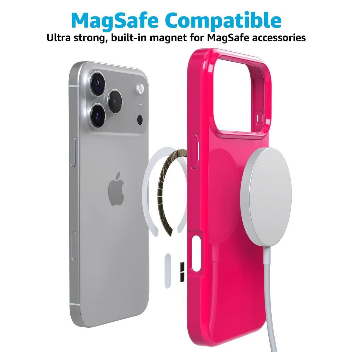 Think Pink | Solid Neon Pink Case - Image 5