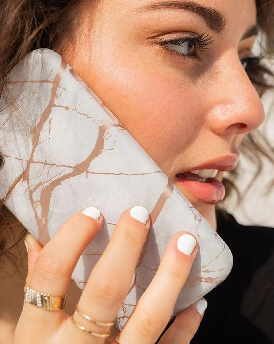 Touch of Lavender | Lavender Gray & Rose Gold Marble Case - Image 25